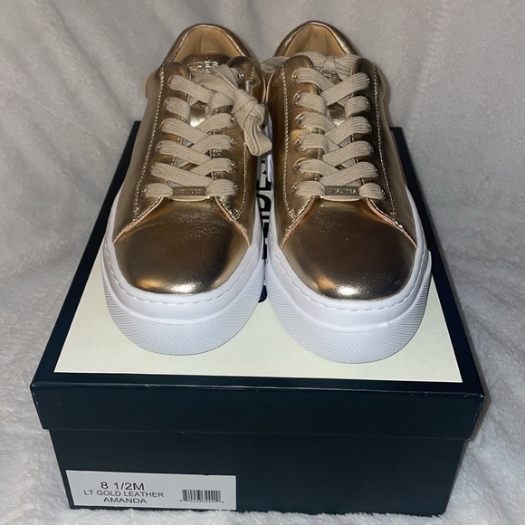 NWT J/SLIDES AMANDA Gold Metallic Sneaker - Picture 8 of 16